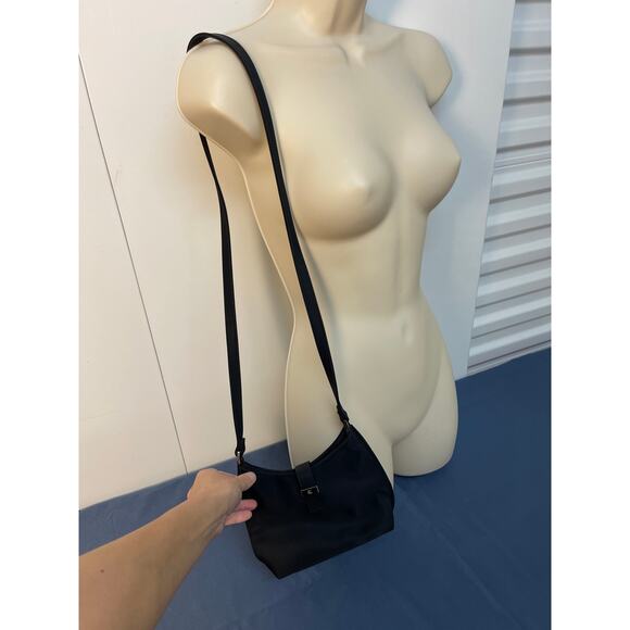 Calvin Klein Black Evening Bag Silver Buckle with Shoulder Strap Great Condition - Picture 7 of 7